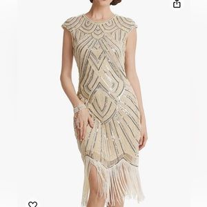 BRAND NEW! Never worn Women's Flapper Dresses 1920s Beaded Fringed Great Gatsby